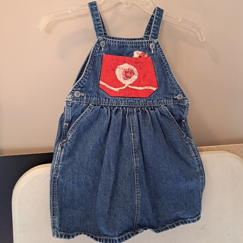 Oshkosh Denim Bibbed Overall Dress sz 4